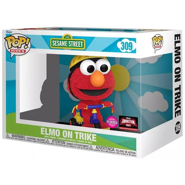 Funko POP #309 Rides Sesame Street Elmo on Trike Flocked Exclusive Figure